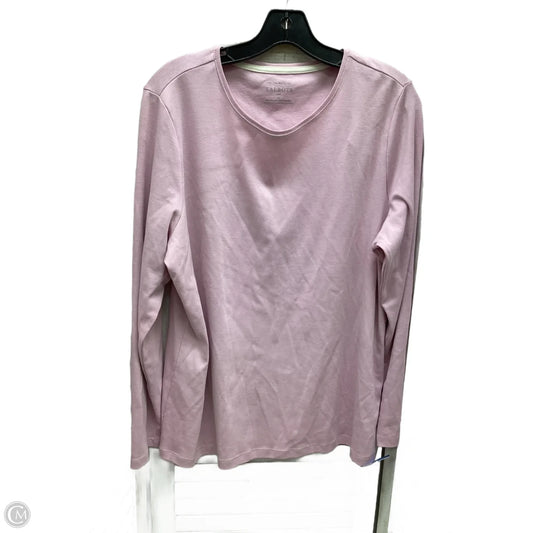 Top Long Sleeve By Talbots In Pink, Size: 2x