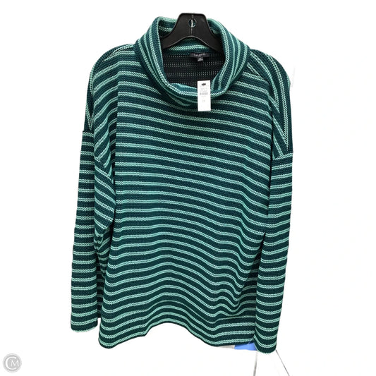 Top Long Sleeve By Talbots In Striped Pattern, Size: 2x