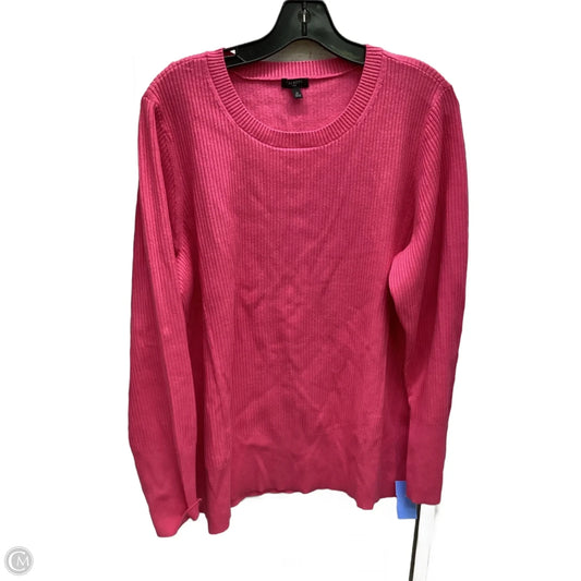 Top Long Sleeve By Talbots In Pink, Size: 2x