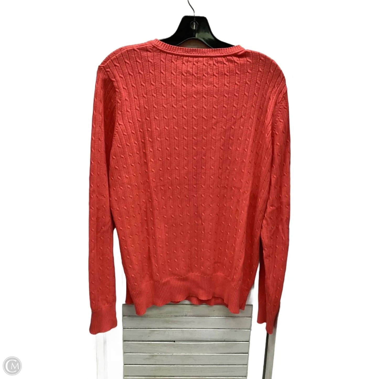 Top Long Sleeve By Kim Rogers In Coral, Size: L