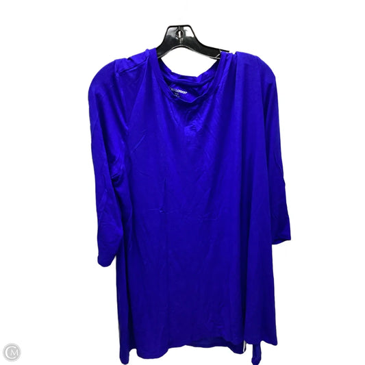 Top 3/4 Sleeve By Jessica London In Blue, Size: 18