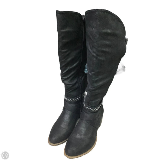 Boots Mid-calf Flats By Clothes Mentor In Black, Size: 8.5