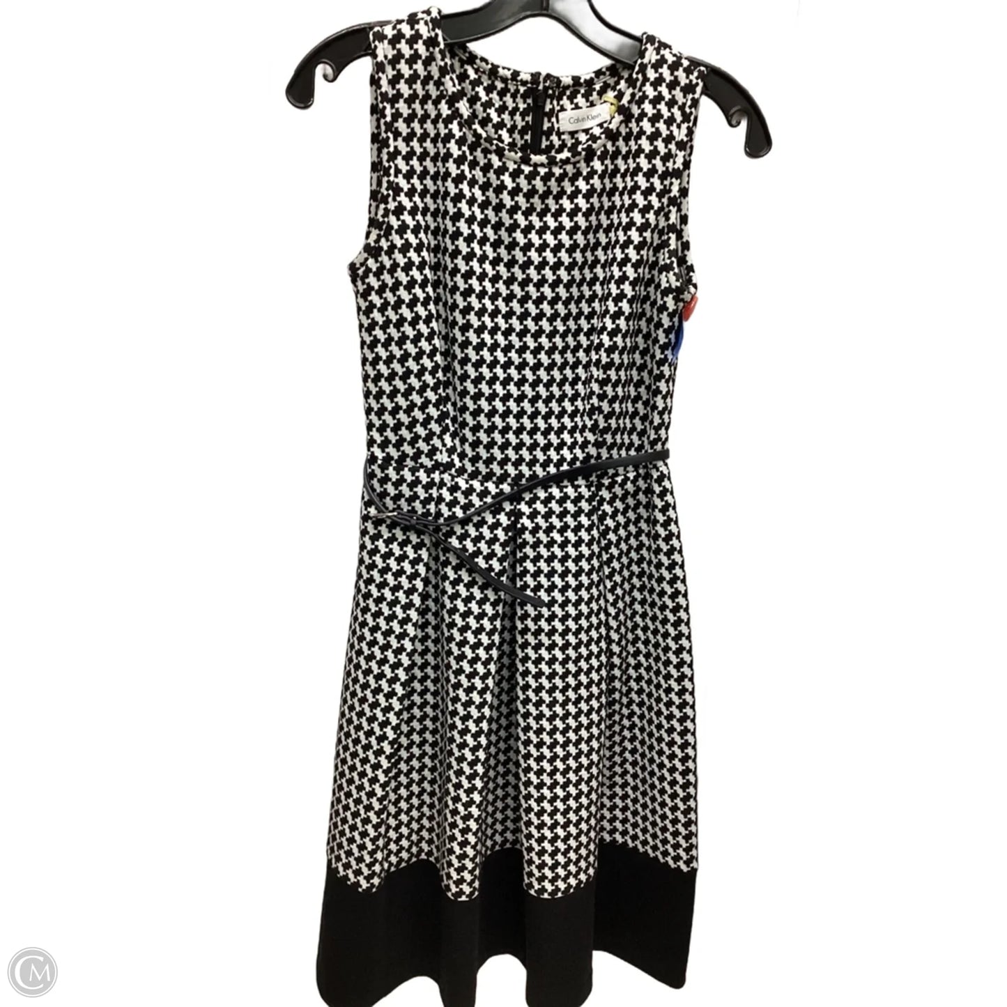 Dress Casual Midi By Calvin Klein In Black & White, Size: 4