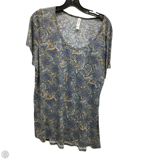 Top Short Sleeve By Lularoe In Multi-colored, Size: 2x