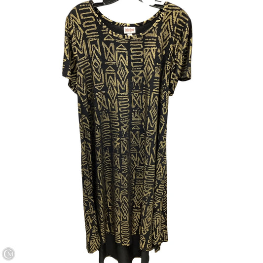 Dress Casual Midi By Lularoe In Black & Gold, Size: Xl
