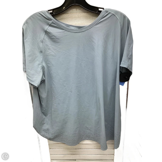 Top Short Sleeve By Lululemon In Blue, Size: 14