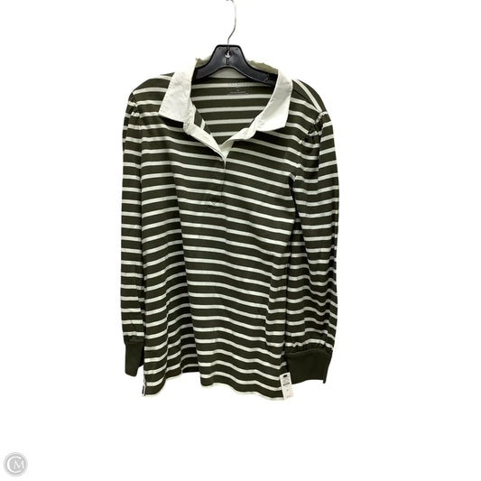 Top Long Sleeve By Talbots In Striped Pattern, Size: 1x