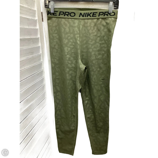 Athletic Leggings By Nike In Green, Size: L