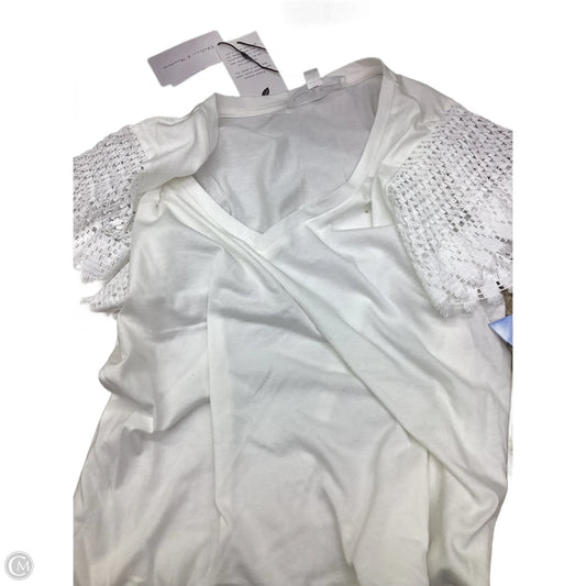 Top Short Sleeve By Chelsea And Theodore In White, Size: L
