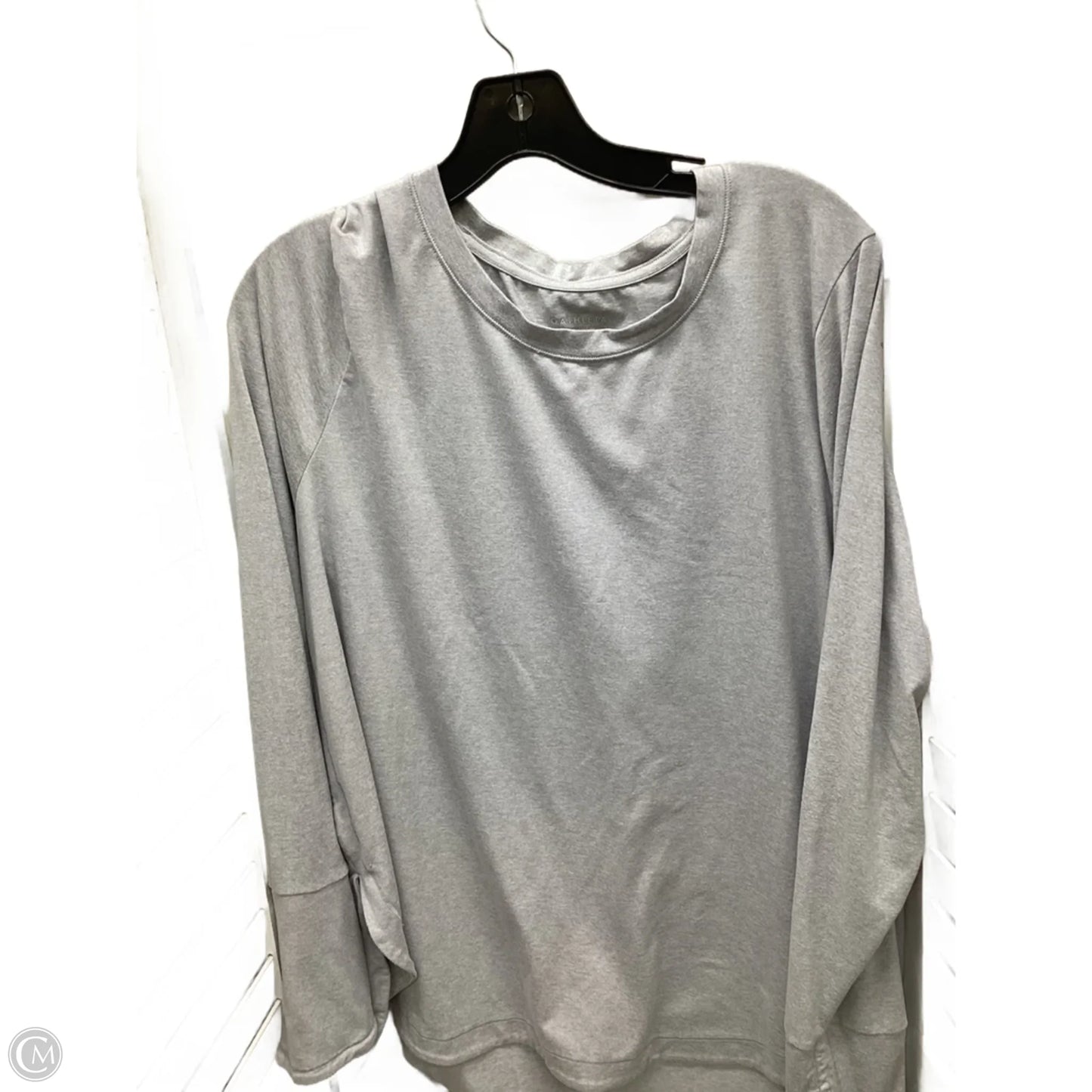 Top Long Sleeve By Athleta In Grey, Size: 1x