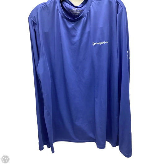 Top Long Sleeve By Vineyard Vines In Blue, Size: L