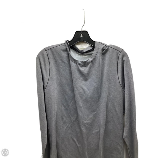 Top Long Sleeve By Under Armour In Grey, Size: L