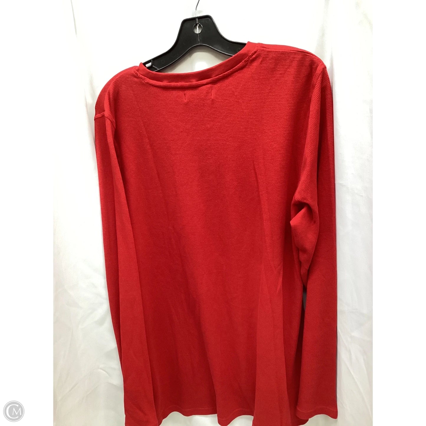 Top Long Sleeve By Chaps In Red, Size: Xxl