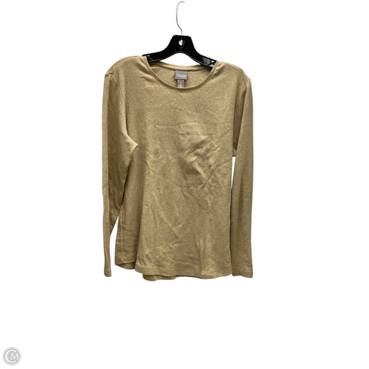 Top Long Sleeve By Chicos In Tan, Size: L