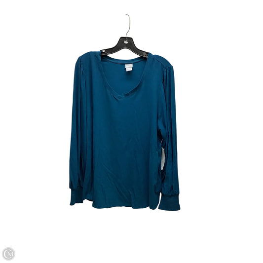 Top Long Sleeve By Chicos In Blue, Size: Xl