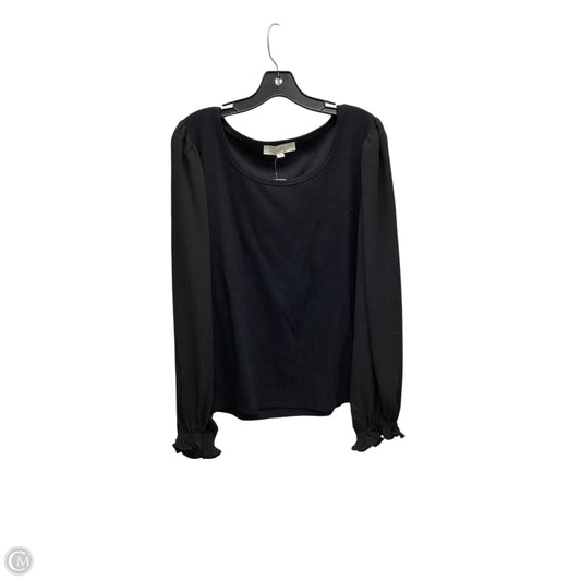 Top Long Sleeve By Loft In Black, Size: Xl