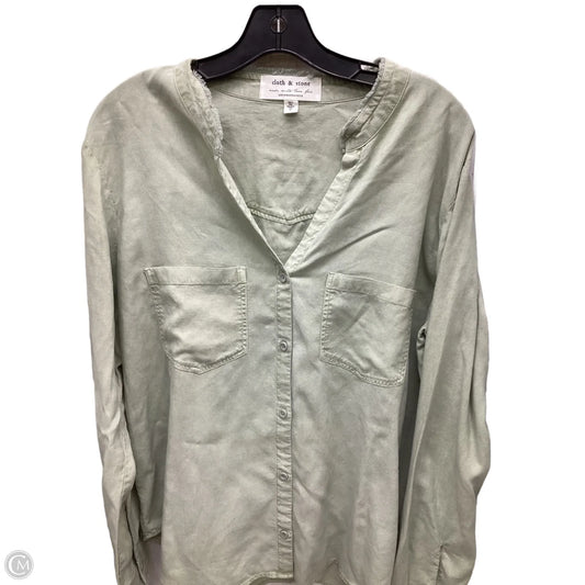 Top Long Sleeve By Cloth & Stone In Green, Size: Xl