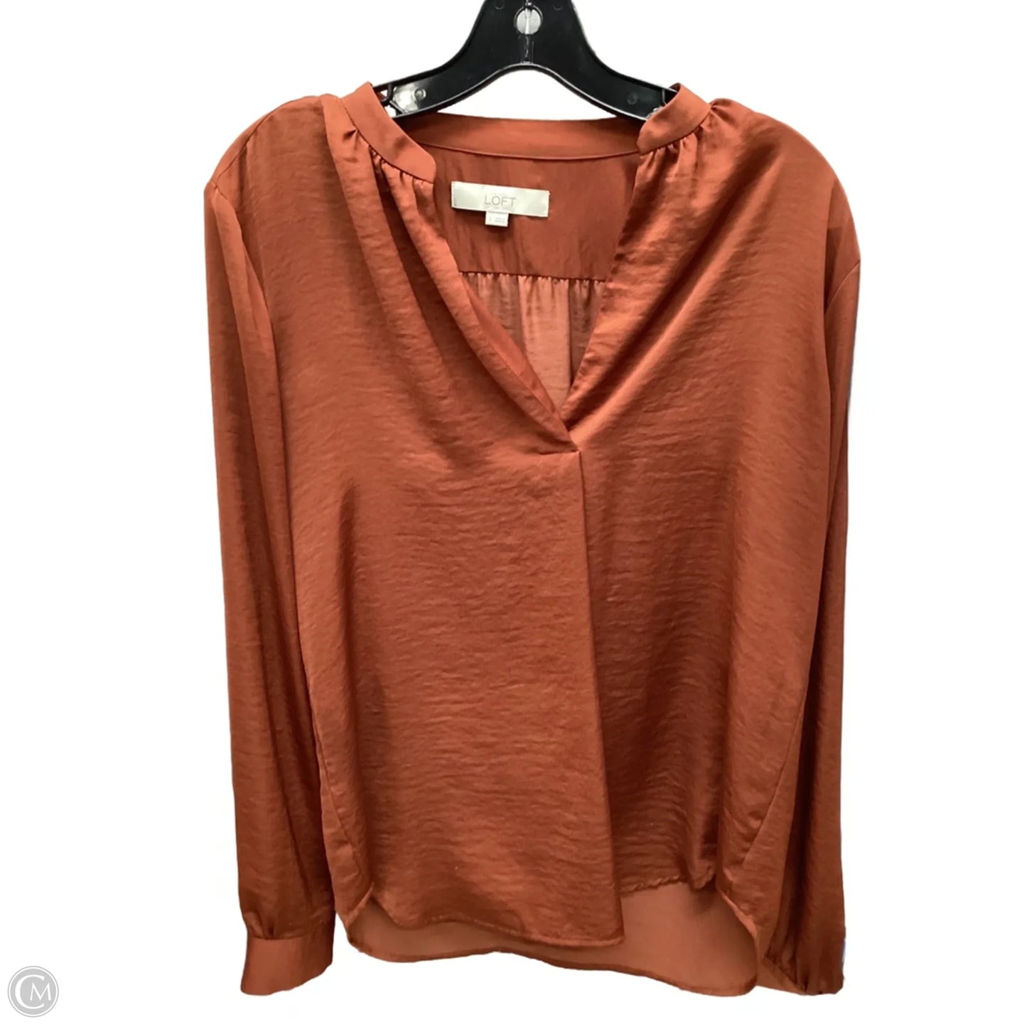 Top Long Sleeve By Loft In Brown, Size: S