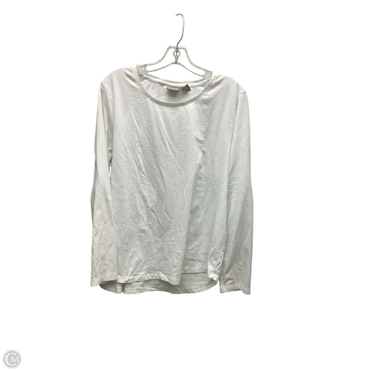 Top Long Sleeve By Chicos In White, Size: Xl