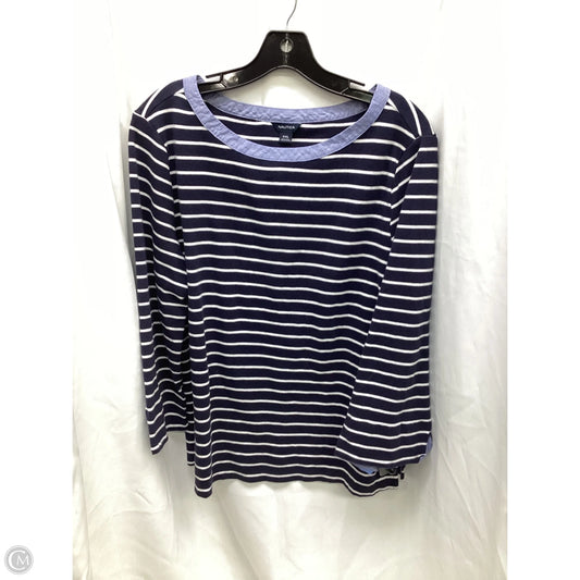 Top Long Sleeve By Nautica In Striped Pattern, Size: Xxl