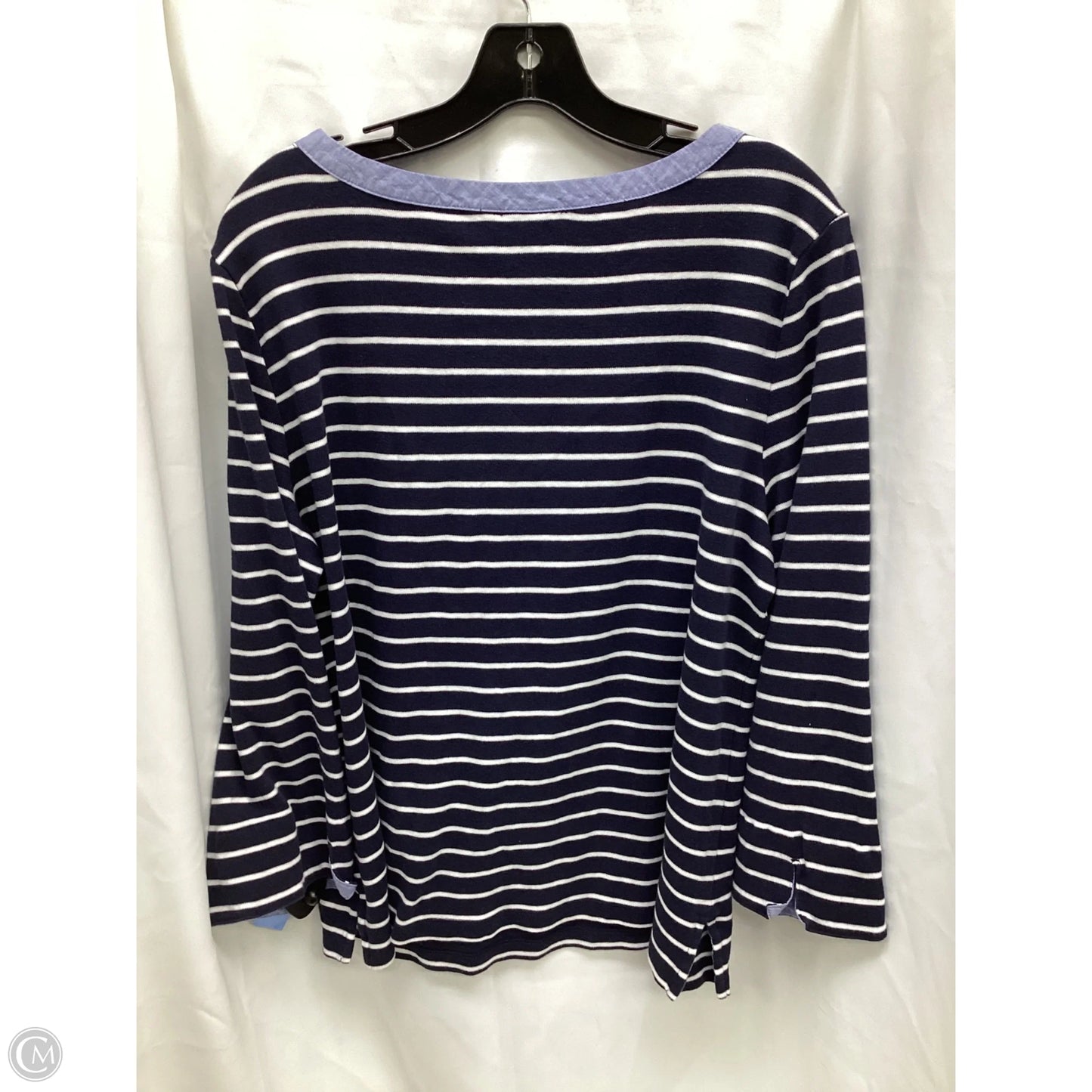 Top Long Sleeve By Nautica In Striped Pattern, Size: Xxl