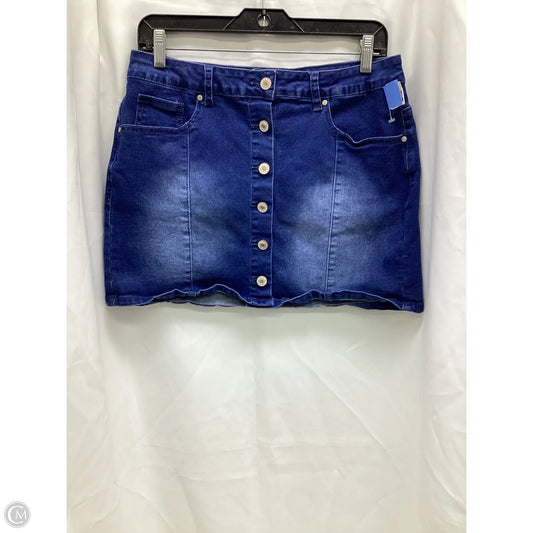 Skirt Mini & Short By Clothes Mentor In Blue Denim, Size: 12