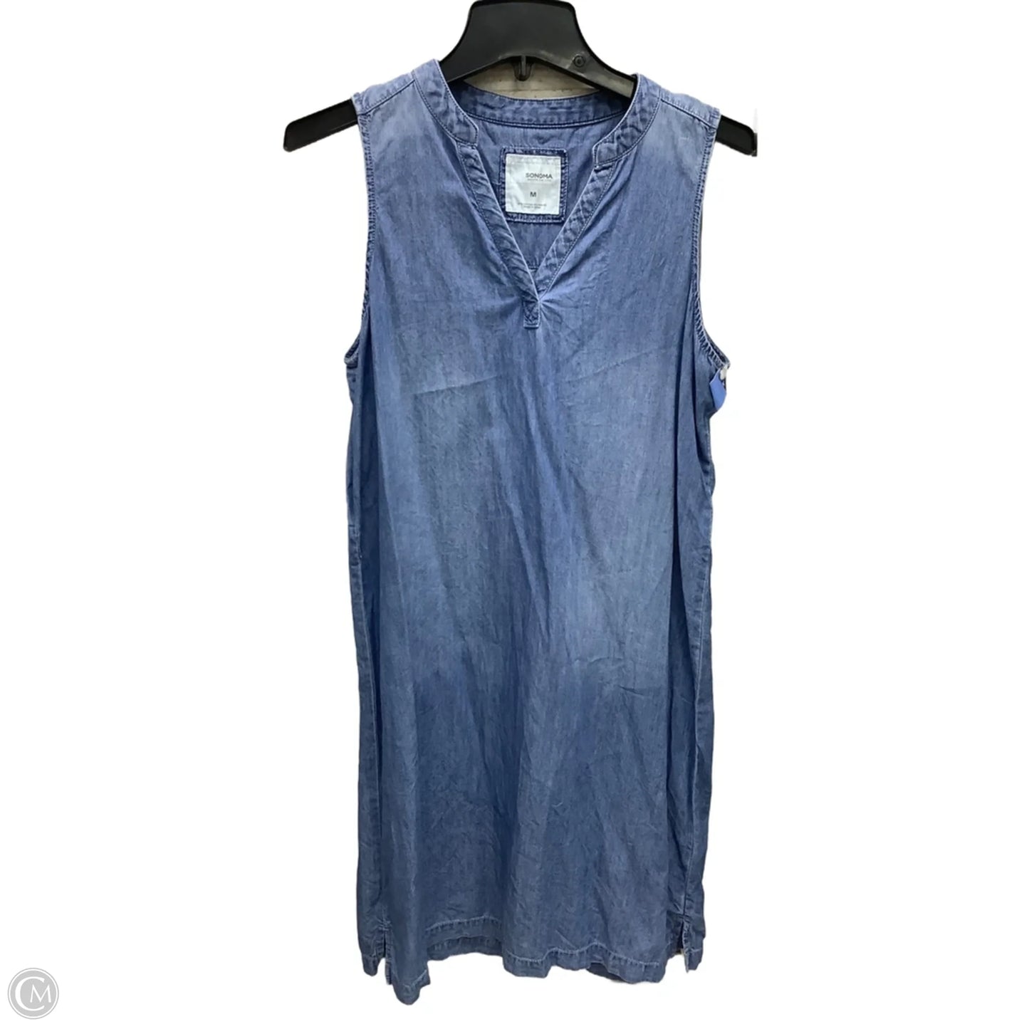 Dress Casual Midi By Sonoma In Blue Denim, Size: M