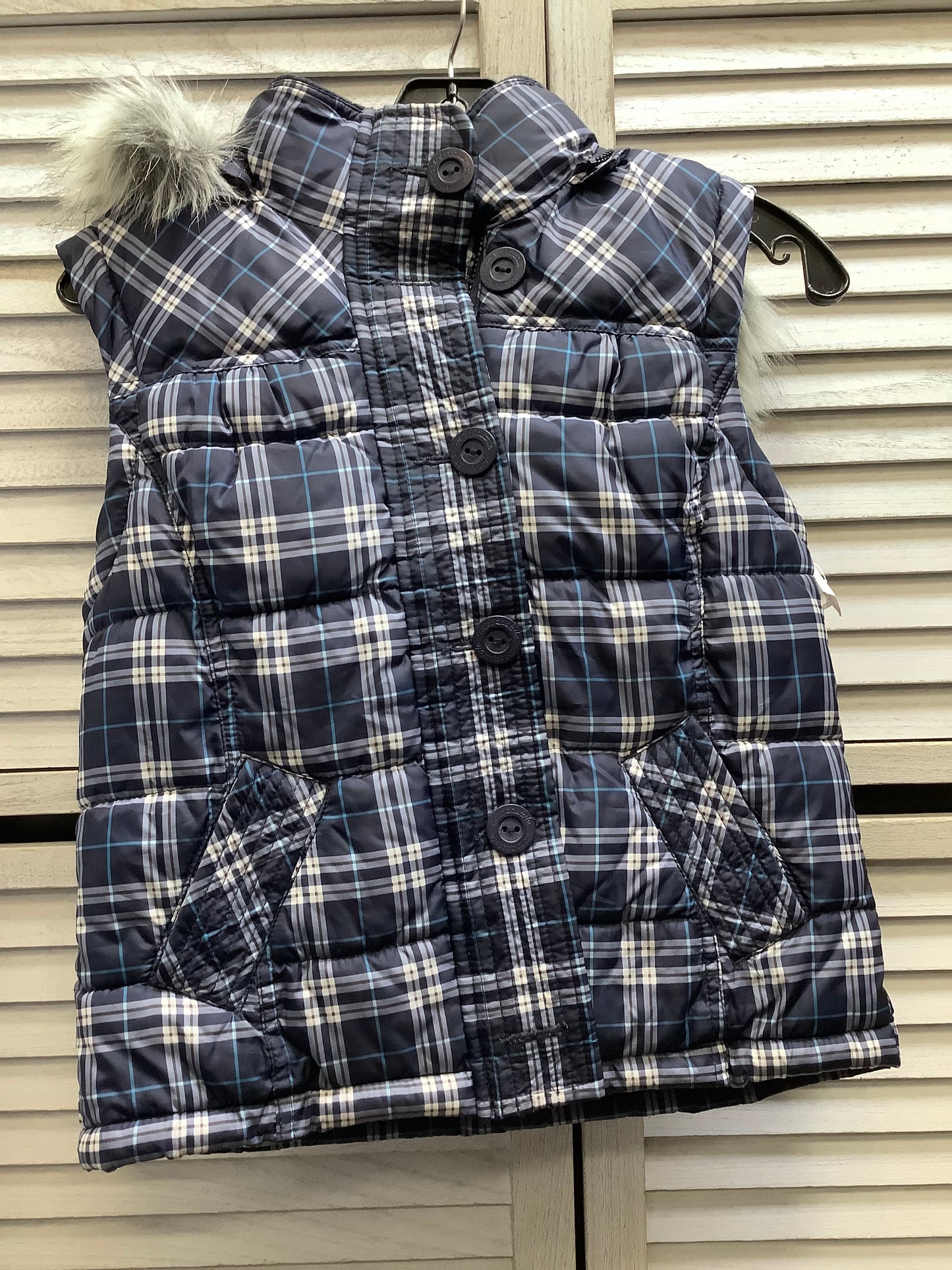 Vest Puffer & Quilted By Aeropostale In Blue, Size: S