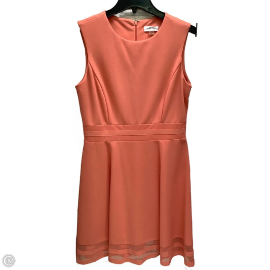 Dress Casual Midi By Calvin Klein In Pink, Size: 12