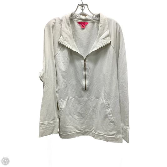 Top Long Sleeve Designer By Lilly Pulitzer In White, Size: Xxl