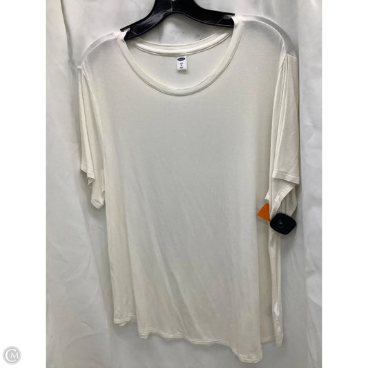 Top Short Sleeve By Old Navy In White, Size: Xl