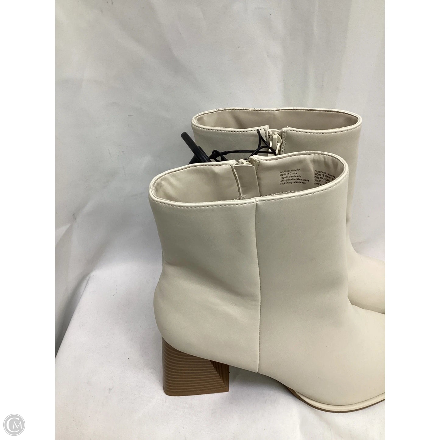 Boots Ankle Heels By Sonoma In Ivory, Size: 10