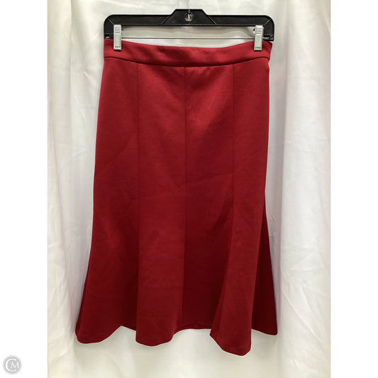 Skirt Midi By Ann Taylor In Red, Size: 4