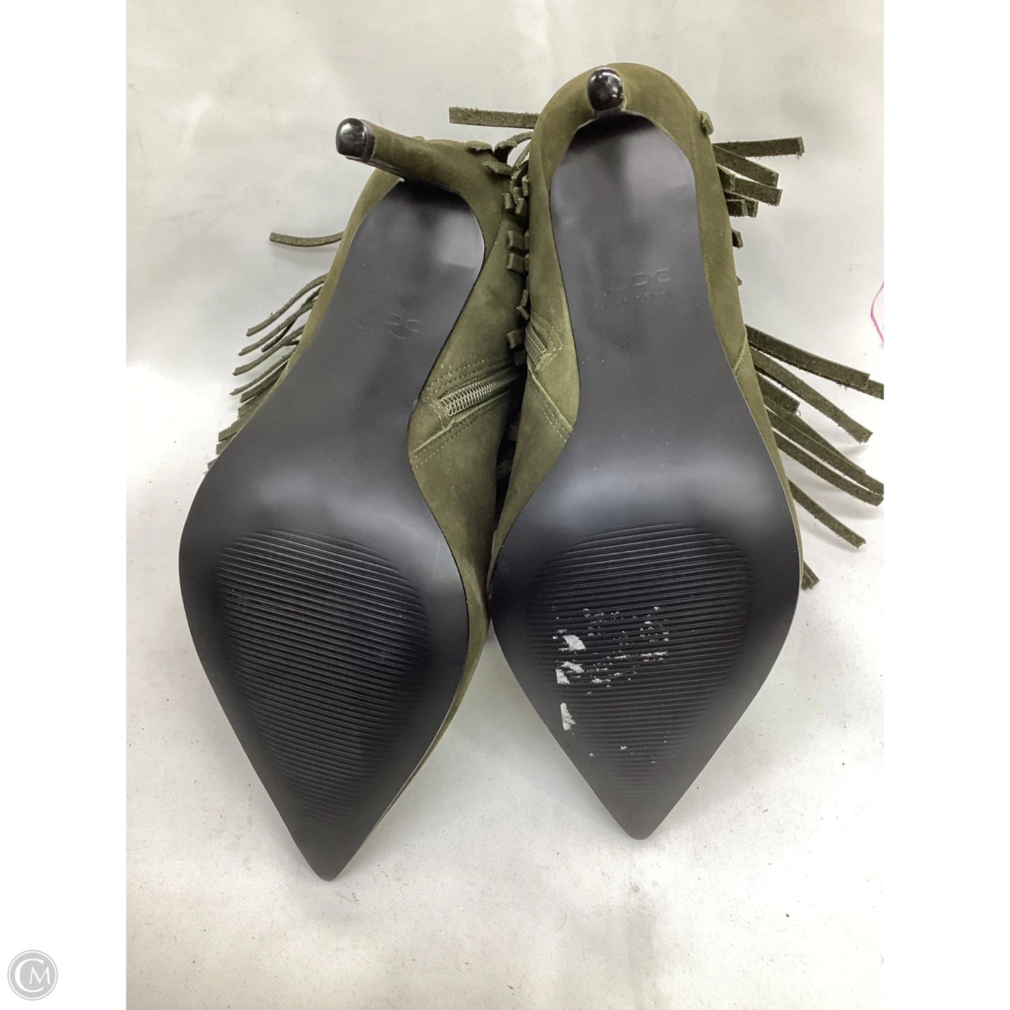 Boots Ankle Heels By Aldo In Green, Size: 8
