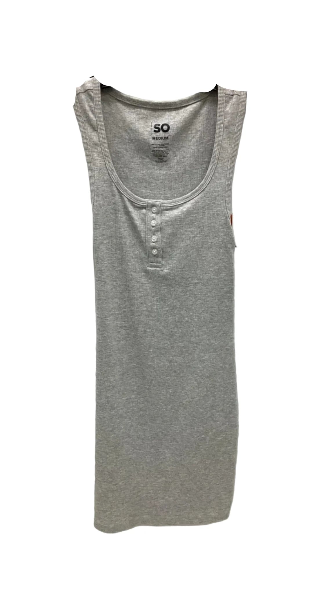 Dress Casual Midi By So In Grey, Size: M
