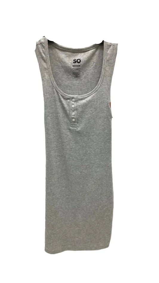 Dress Casual Midi By So In Grey, Size: M