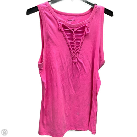 Top Sleeveless By Torrid In Pink, Size: 2x