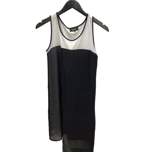 Dress Casual Midi By Dkny In Black & White, Size: Xs