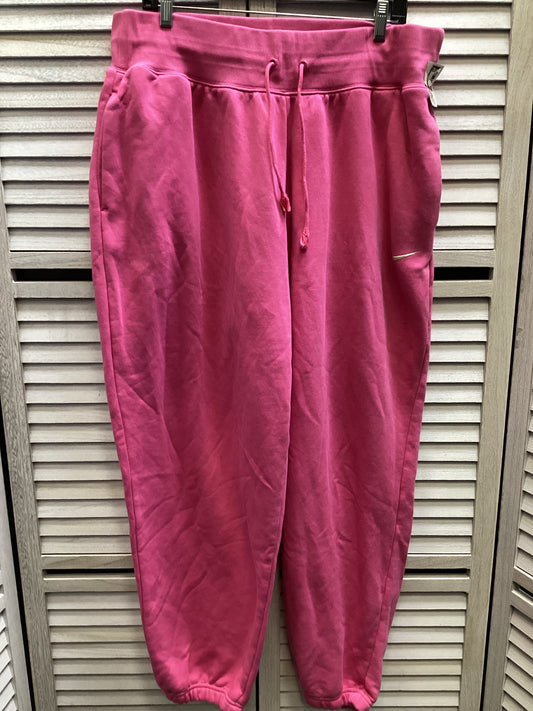 Athletic Pants By Nike In Pink, Size: Xl