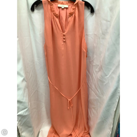 Dress Casual Maxi By Loft In Peach, Size: Xxl