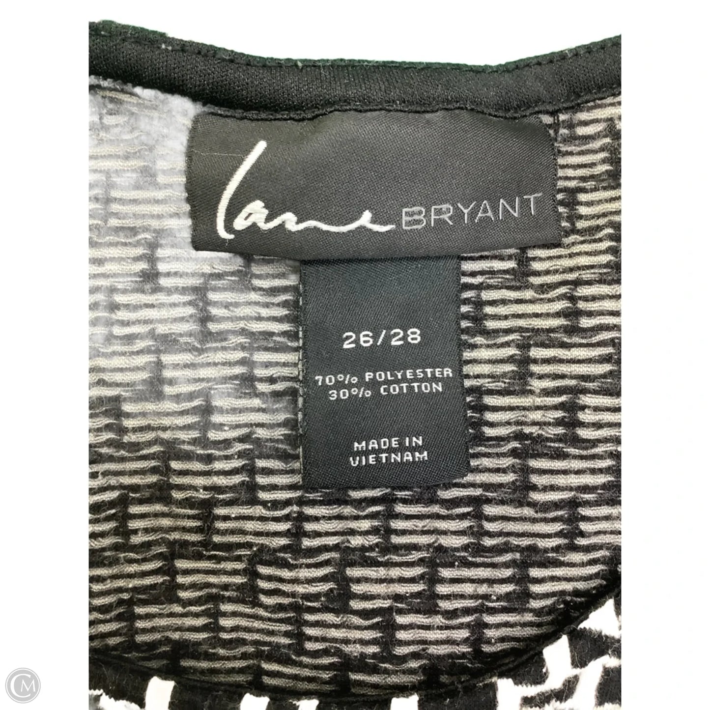 Top Sleeveless By Lane Bryant In Black & White, Size: 26