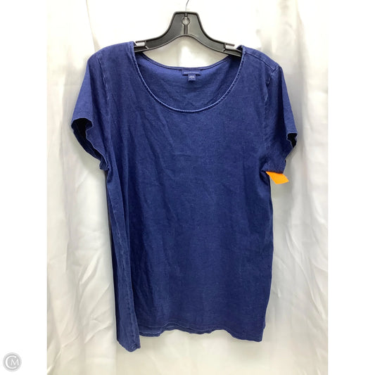 Top Short Sleeve By J. Jill In Blue Denim, Size: L
