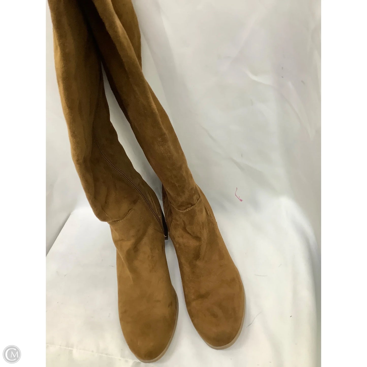 Boots Mid-calf Heels By Clothes Mentor In Brown, Size: 11
