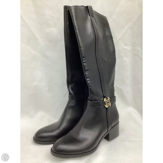 Boots Mid-calf Flats By Tommy Hilfiger In Black, Size: 5.5