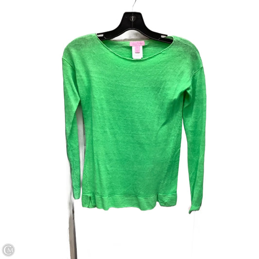 Top Long Sleeve Designer By Lilly Pulitzer In Green, Size: Xxs