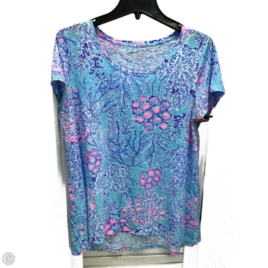 Top Short Sleeve Designer By Lilly Pulitzer In Multi-colored, Size: L
