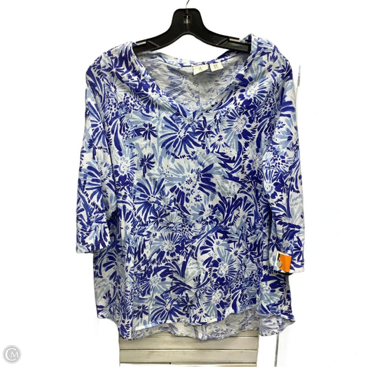 Top 3/4 Sleeve By Joie In Black & White, Size: 1x