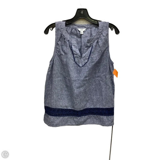 Top Sleeveless By Crown And Ivy In Blue Denim, Size: M
