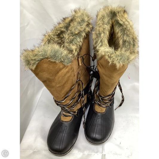Boots Snow By Clothes Mentor In Black & Brown, Size: 9