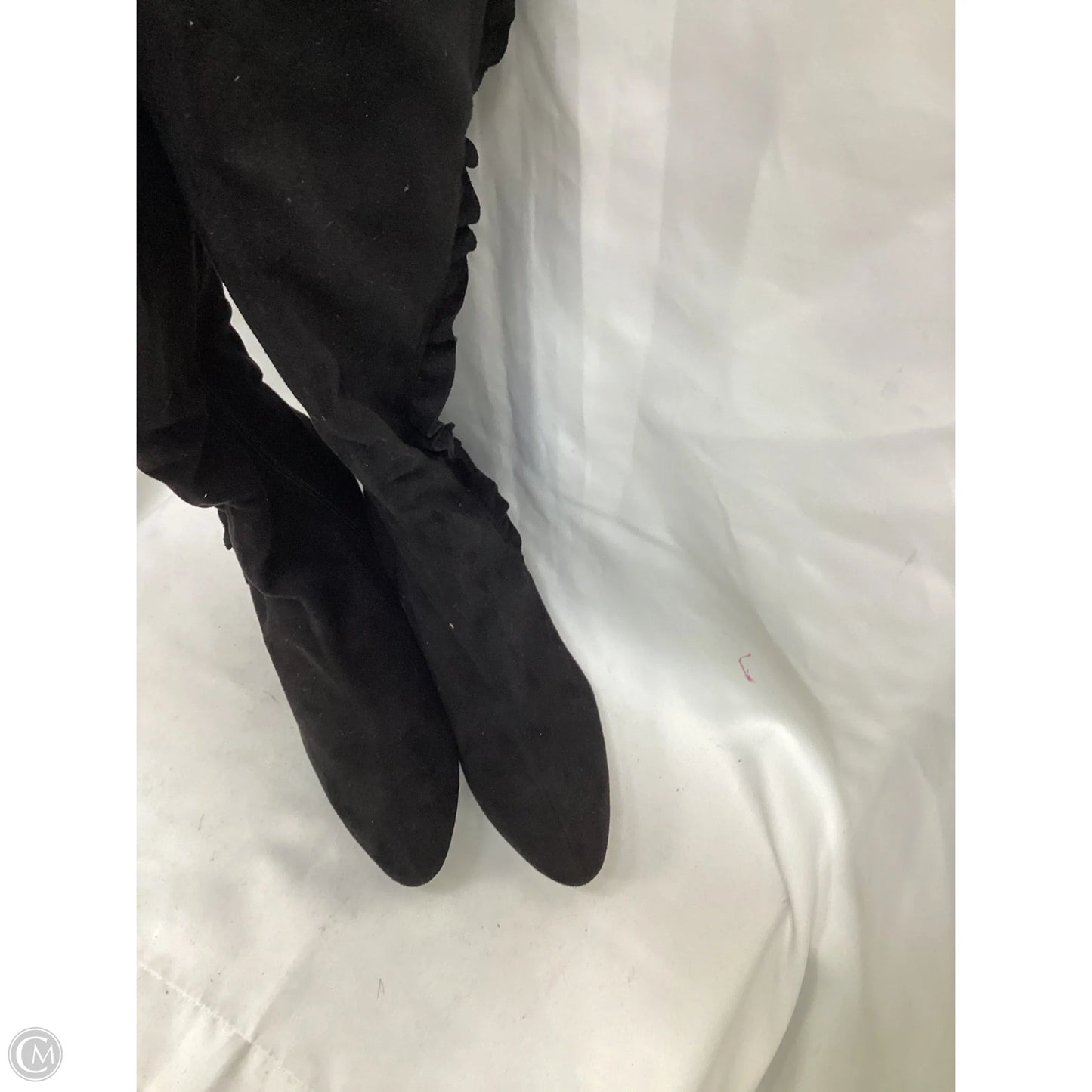 Boots Mid-calf Heels By Clothes Mentor In Black, Size: 9